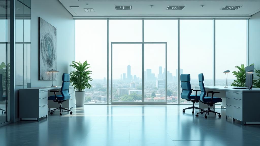 Oficina moderna y profesional de Finanzas Avanzadas Consulting